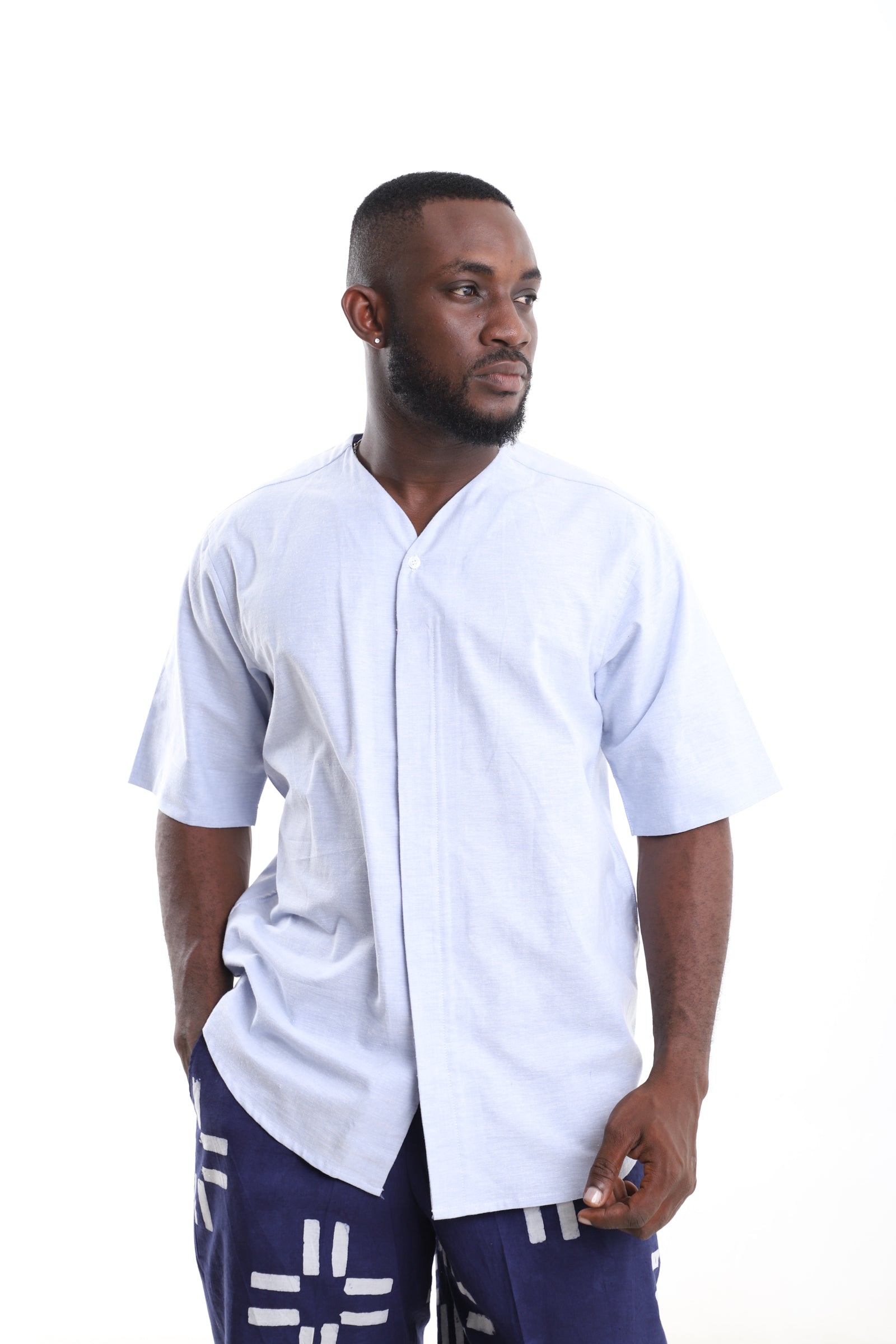 Zenith Linen V-Neck Shirt.