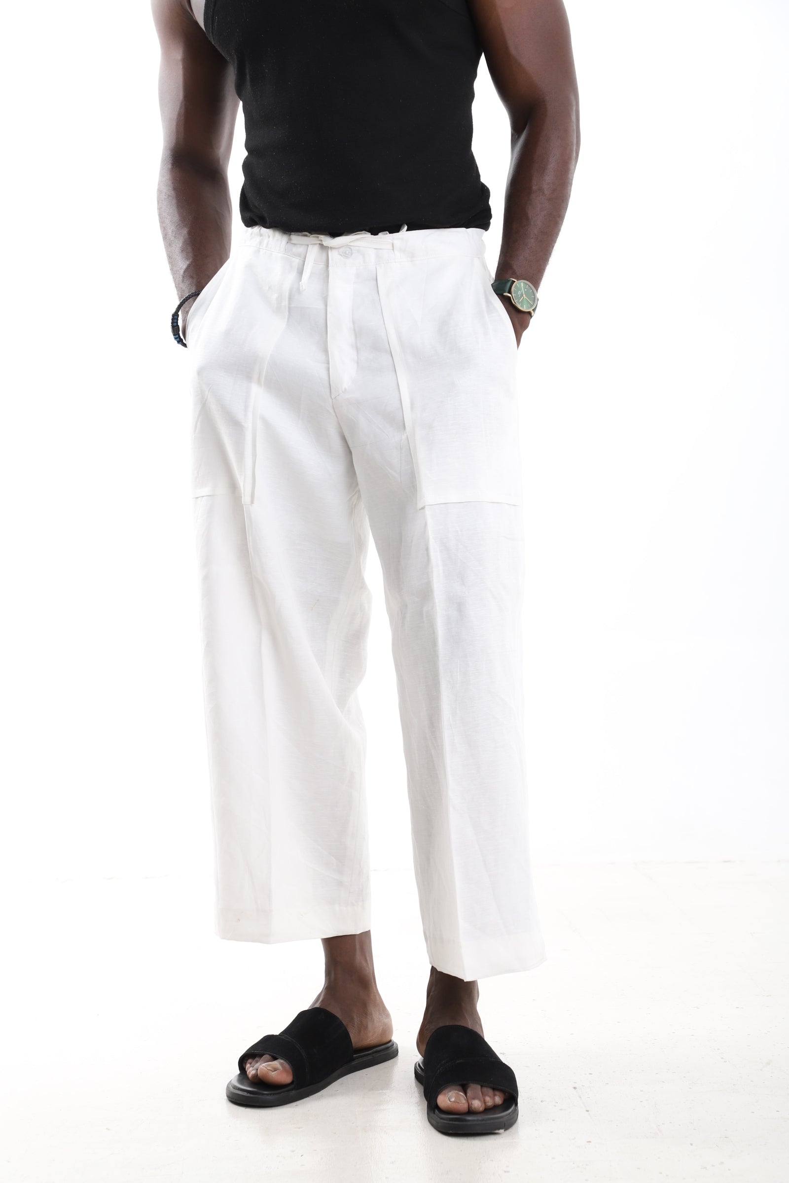 Premium Linen Wide-Leg Trousers