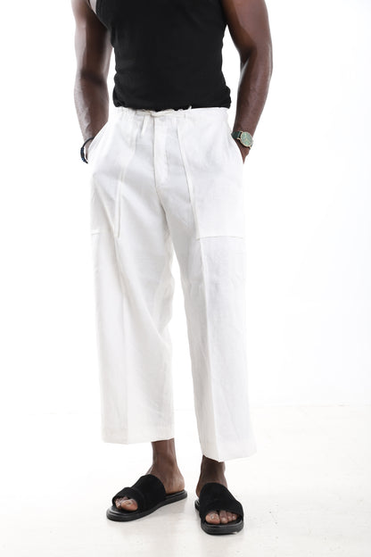 Premium Linen Wide-Leg Trousers