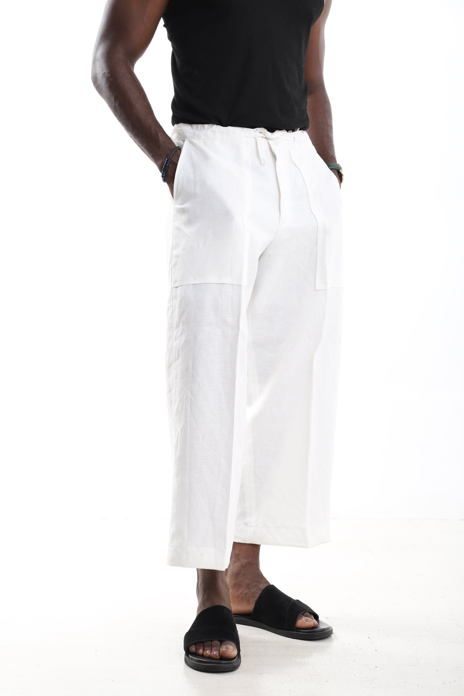 Premium Linen Wide-Leg Trousers