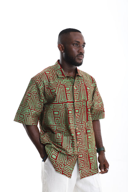 Geometric Heritage Adire Shirt