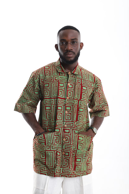 Geometric Heritage Adire Shirt