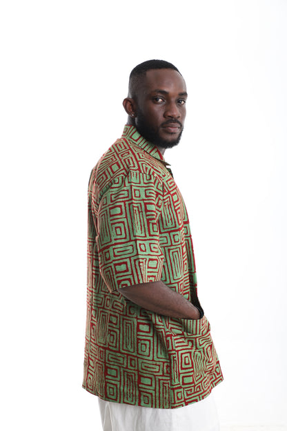Geometric Heritage Adire Shirt