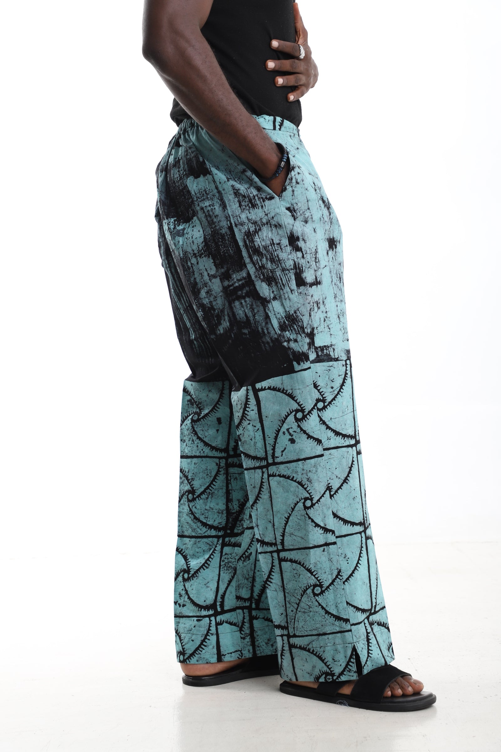 Azure Ethereal Adire Trousers.