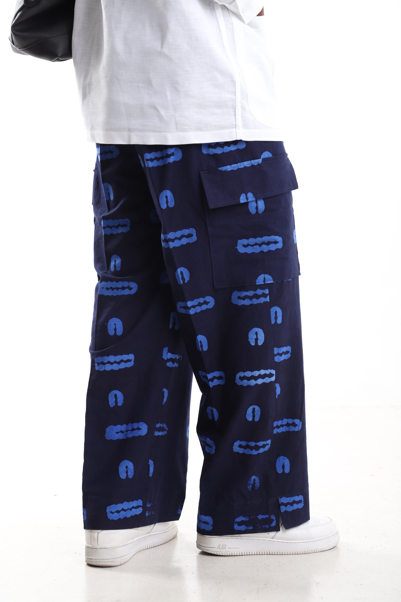 The Indigo Utility | Hand-Dyed Adire Cargo Trousers