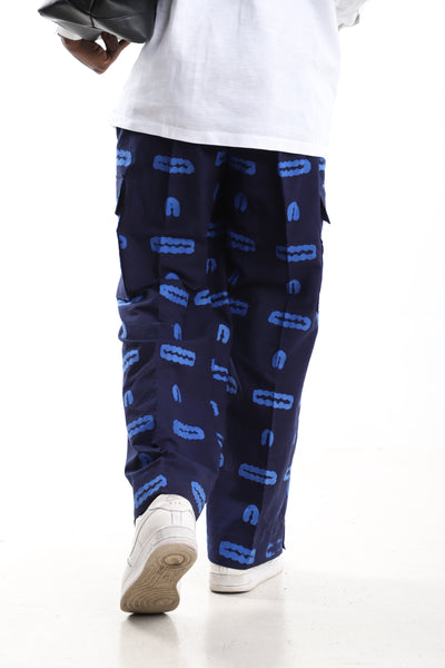 The Indigo Utility | Hand-Dyed Adire Cargo Trousers