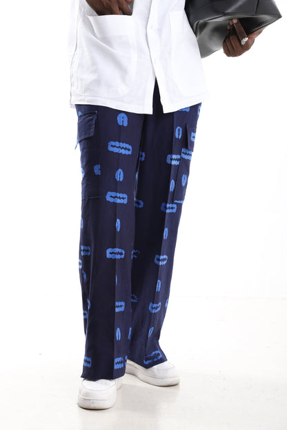 The Indigo Utility | Hand-Dyed Adire Cargo Trousers