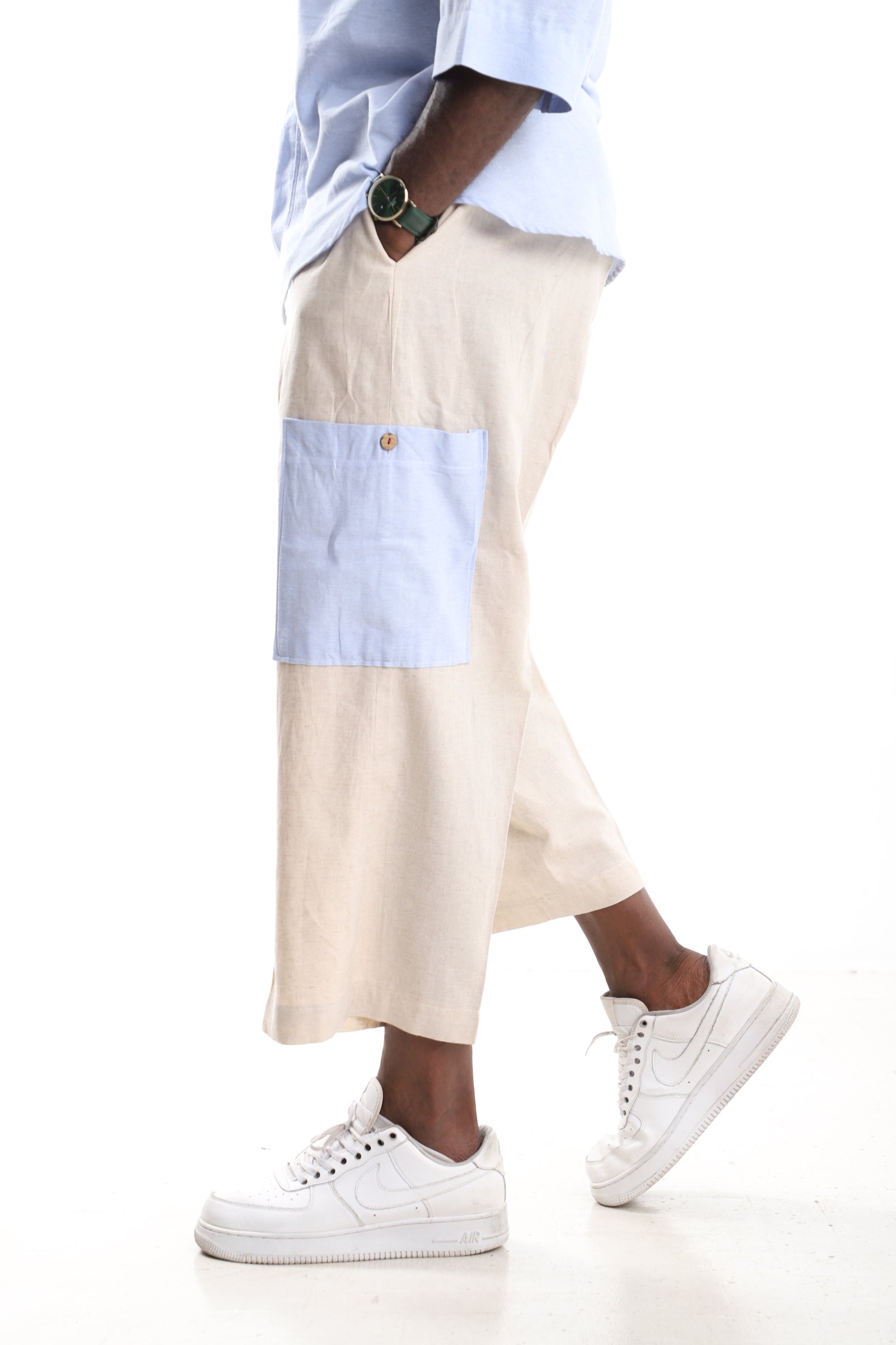 Biege Linen Trouser