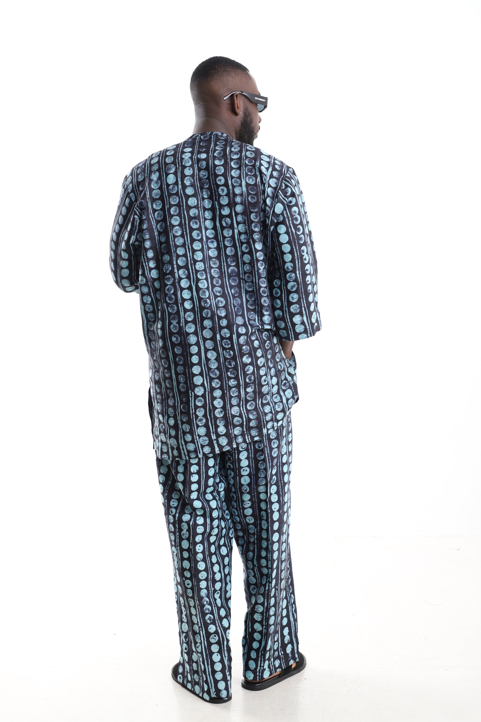 The Indigo Rhythm | Hand-Dyed Adire Two-Piece Tunic &amp; Trouser Set