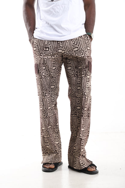 Hand-Dyed Adire Cargo Trousers