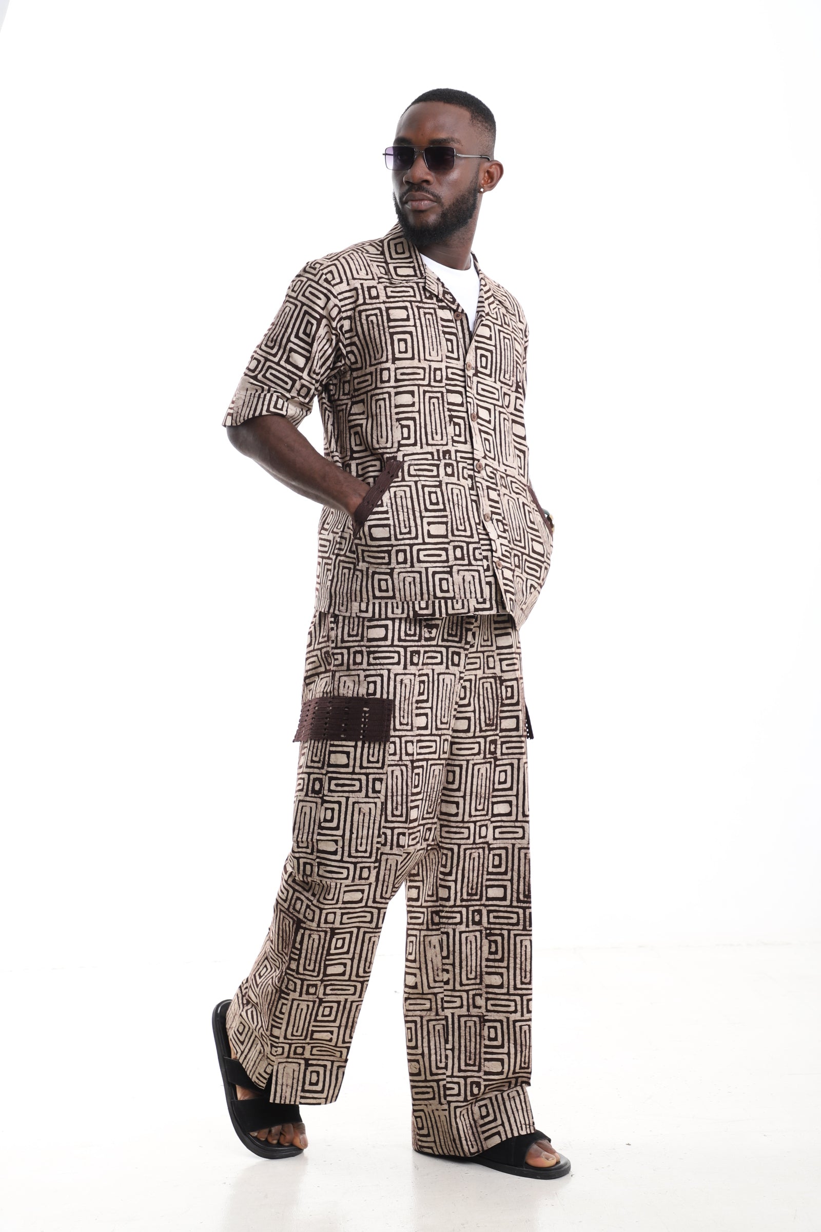 Hand-Dyed Adire Utility Ensemble