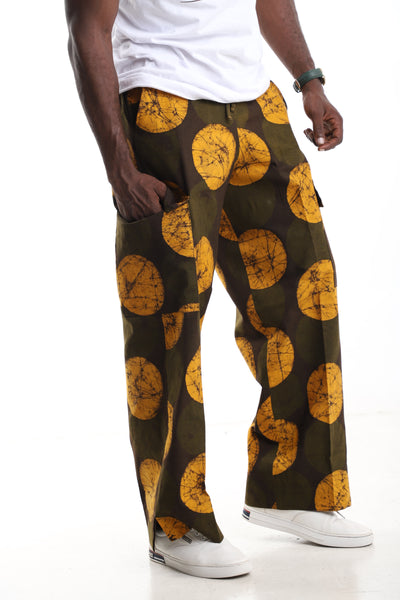 The Midnight Maze Cargo Trousers | Hand-Dyed Adire Utility Pants