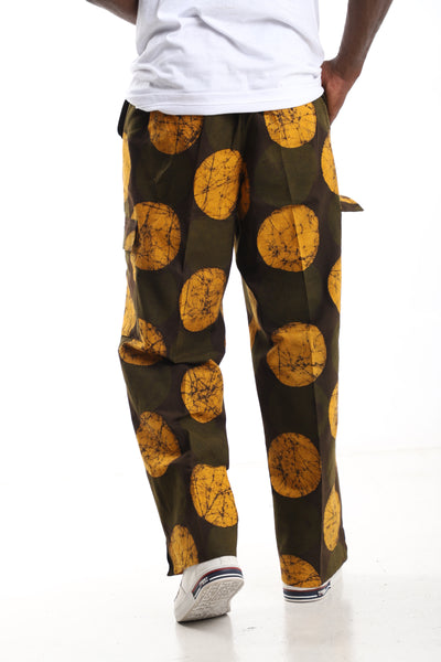 The Midnight Maze Cargo Trousers | Hand-Dyed Adire Utility Pants