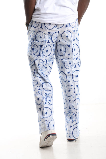 The Solar Eclipse Cargo Trousers | Hand-Dyed Adire Utility Pants