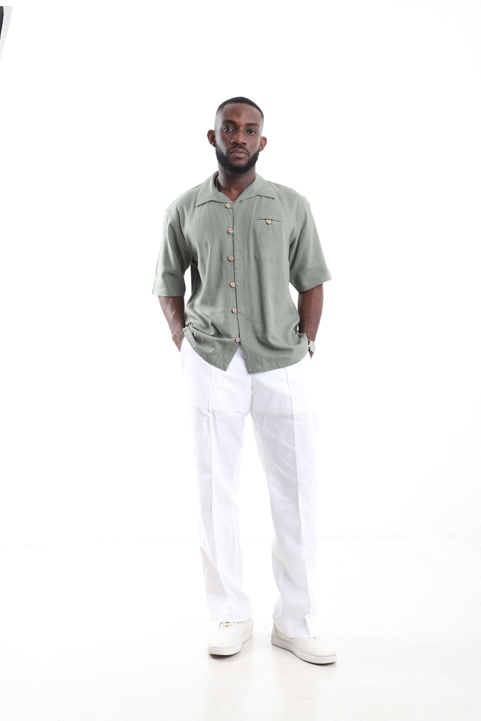 The Safari Horizon Set | Minimalist Linen Resort Uniform