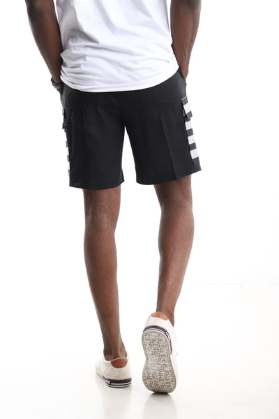 The Graphic Stripe Linen Shorts