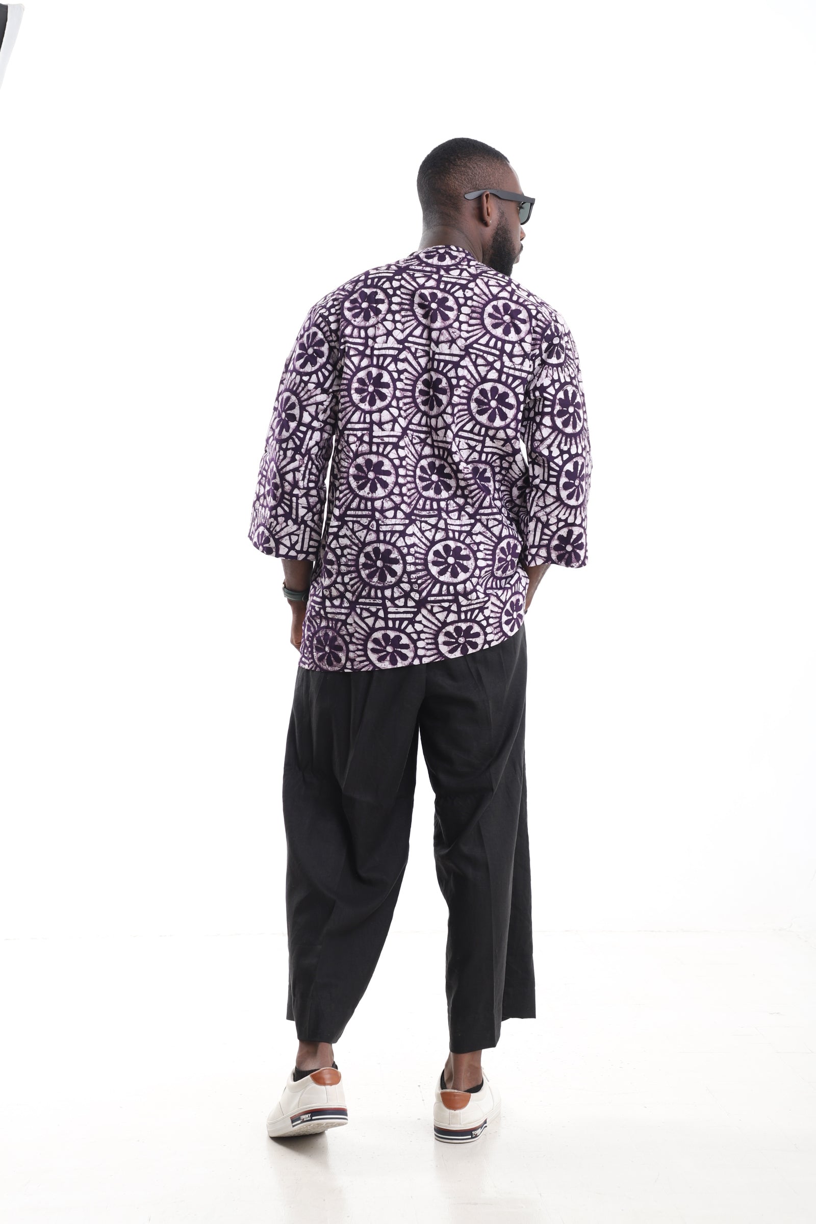 Premium 2-Piece Men's Linen &amp; Adire Set