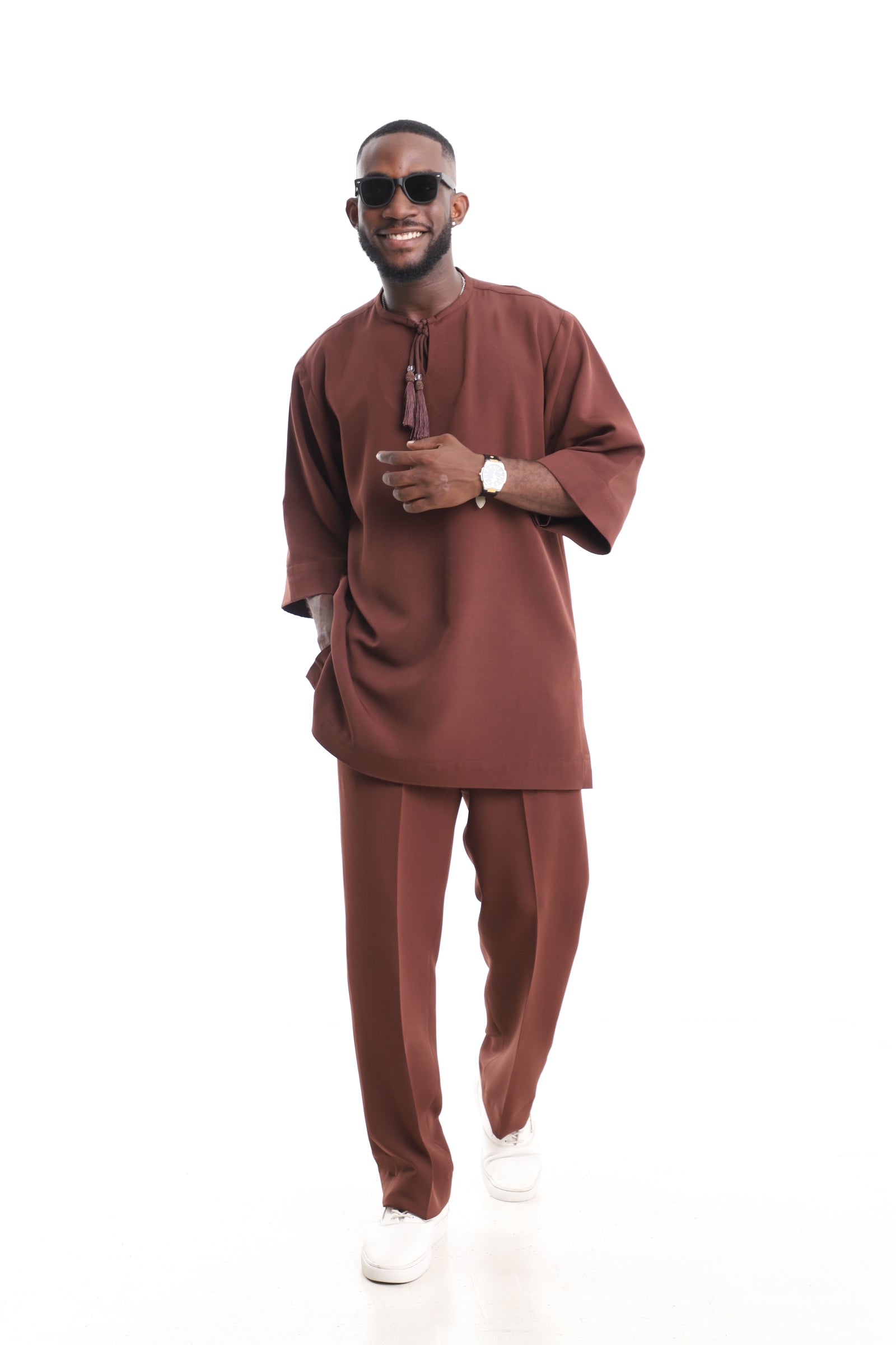 Men’s Luxury Contemporary Tassel Set – Earthy Brown
