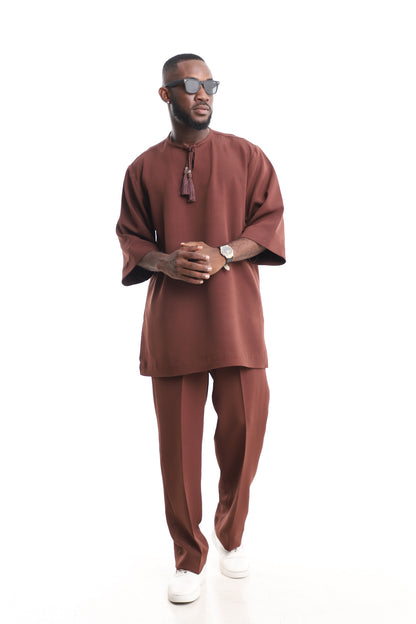 Men’s Luxury Contemporary Tassel Set – Earthy Brown