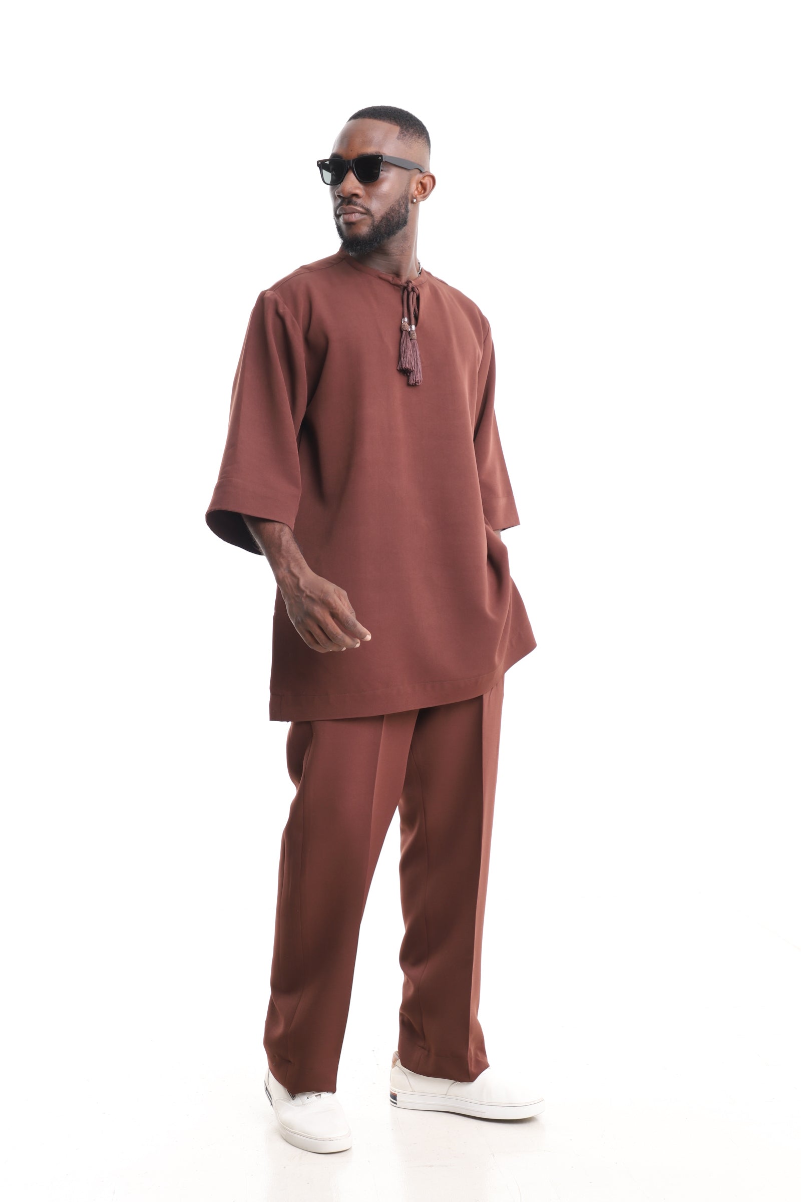 Men’s Luxury Contemporary Tassel Set – Earthy Brown