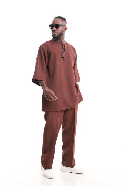 Men’s Luxury Contemporary Tassel Set – Earthy Brown