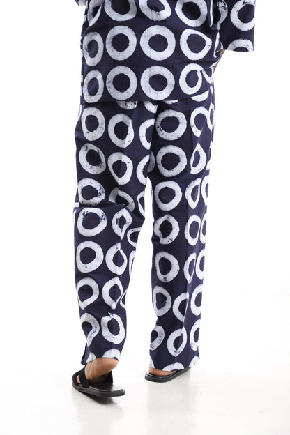 Premium Men’s Indigo Adire Cargo Pants