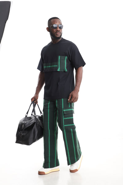 Men’s African Aso-Oke Two-Piece Set