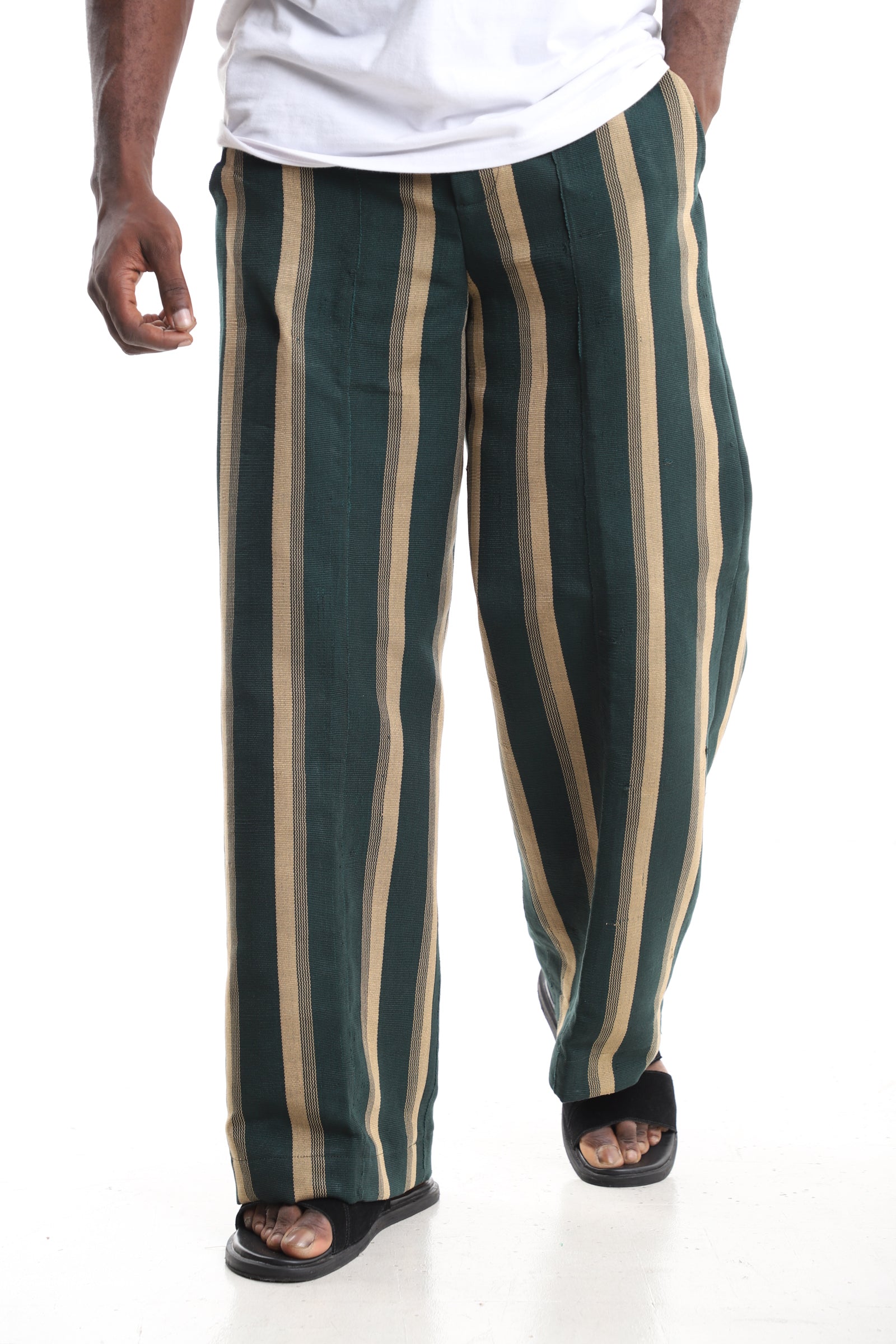 Men’s Aso-Oke Wide-Leg Trousers