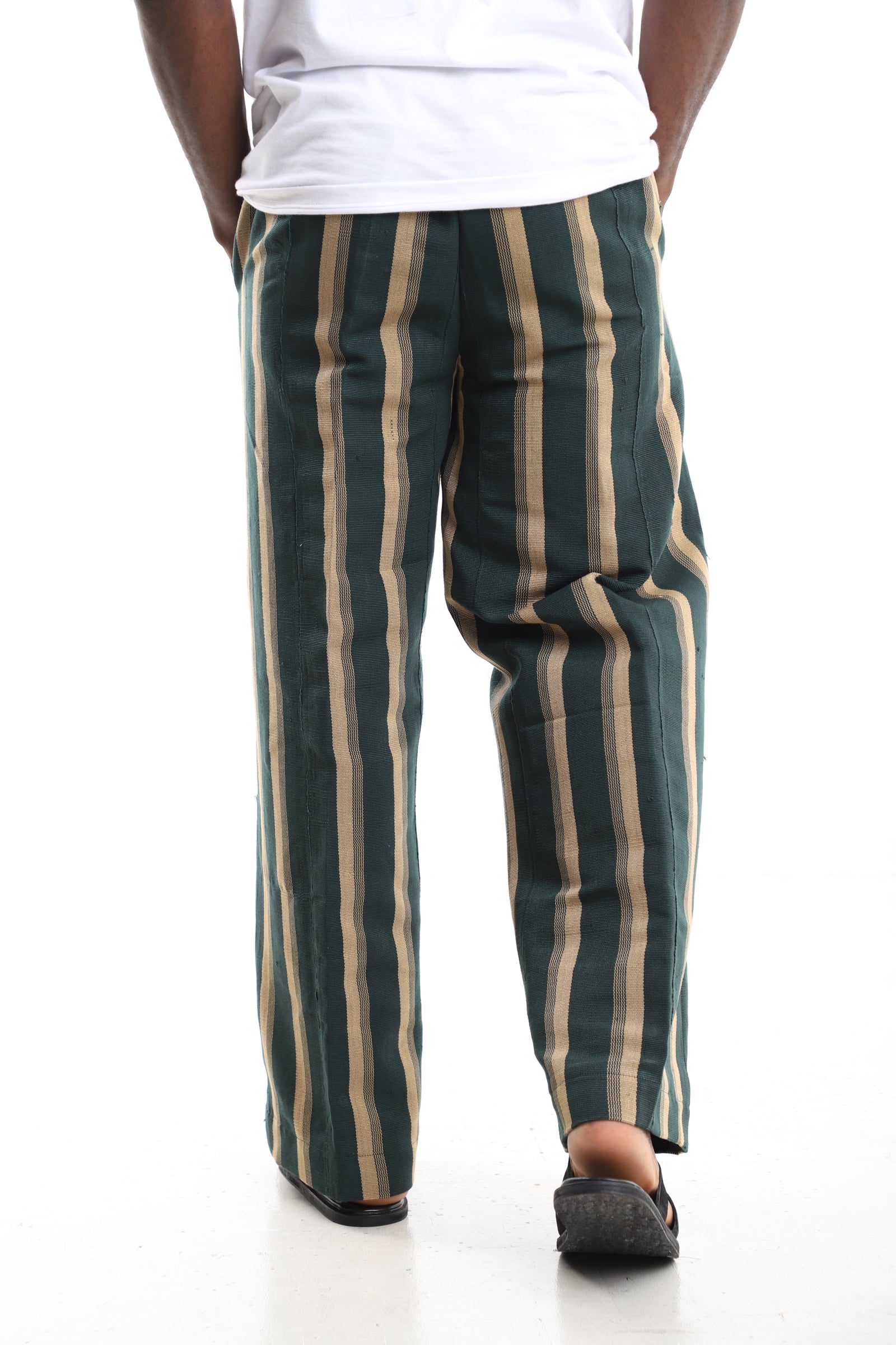 Men’s Aso-Oke Wide-Leg Trousers