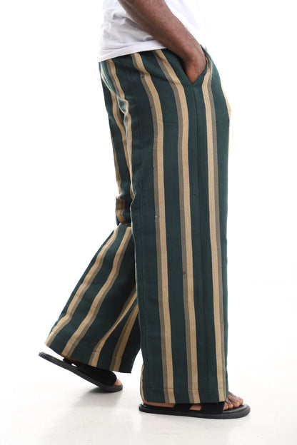 Men’s Aso-Oke Wide-Leg Trousers