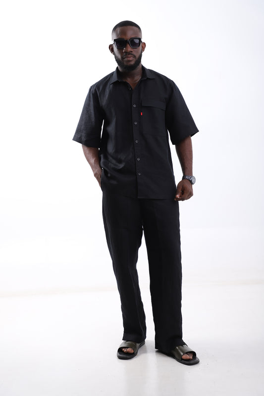 All-Black Linen Set