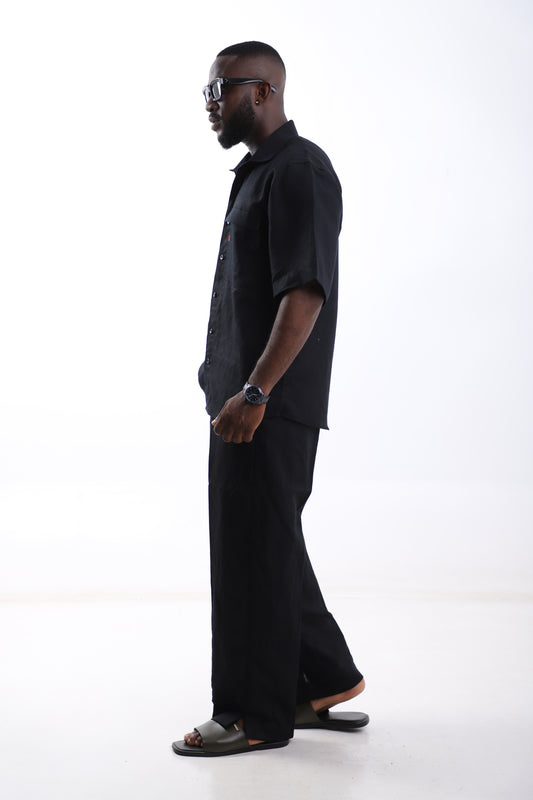 All-Black Linen Set