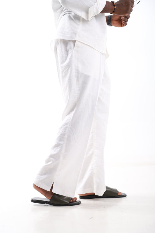 White Linen Trousers