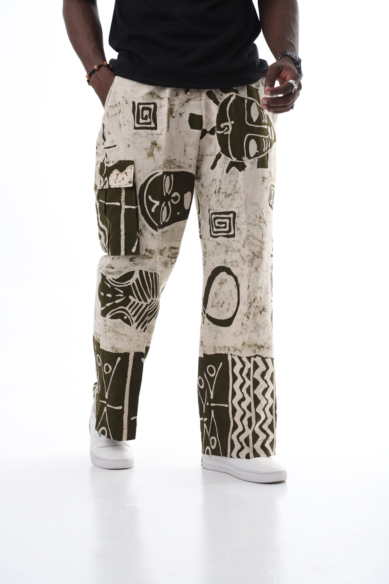 Heritage Adire Wide-Leg Trousers