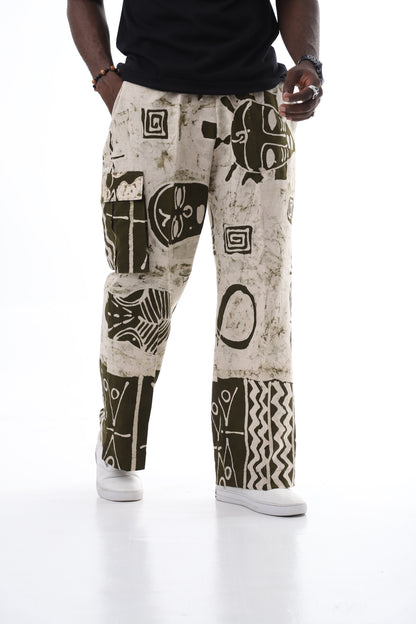 Heritage Adire Wide-Leg Trousers