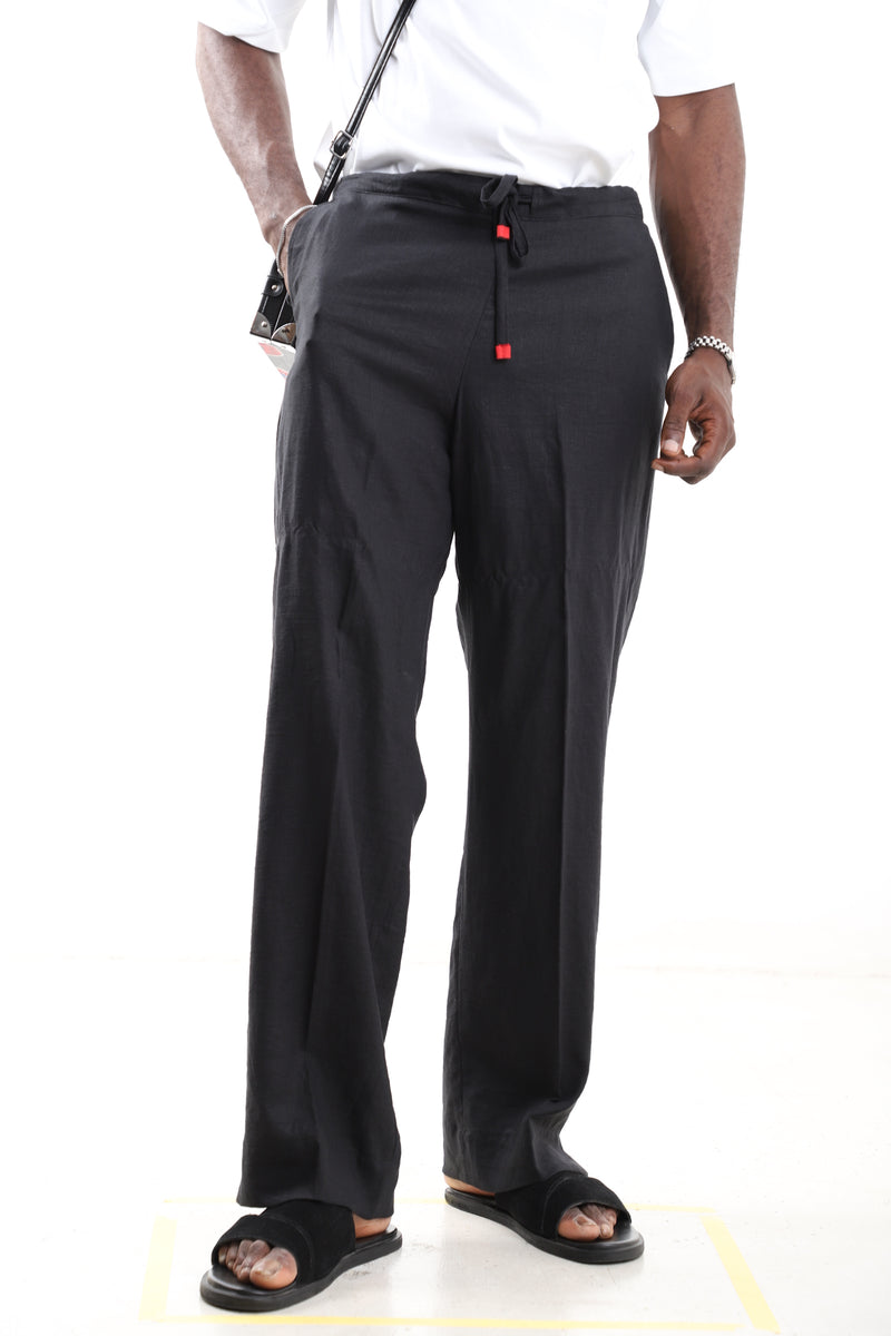 Men's Black Linen Pants