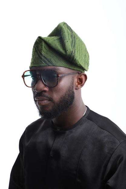 The Forest Crown Aso-Oke Cap – Subtle Power