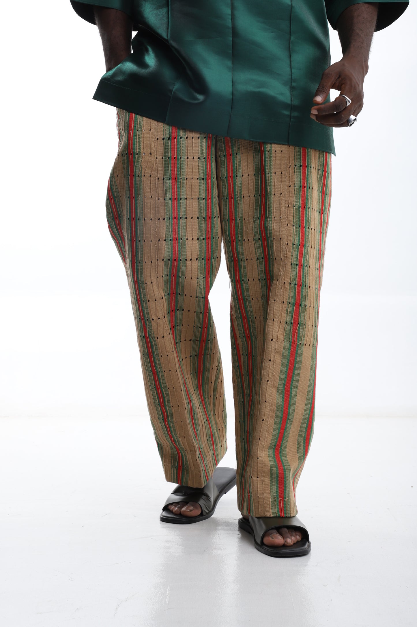 The Earthline Aso-Oke Trousers