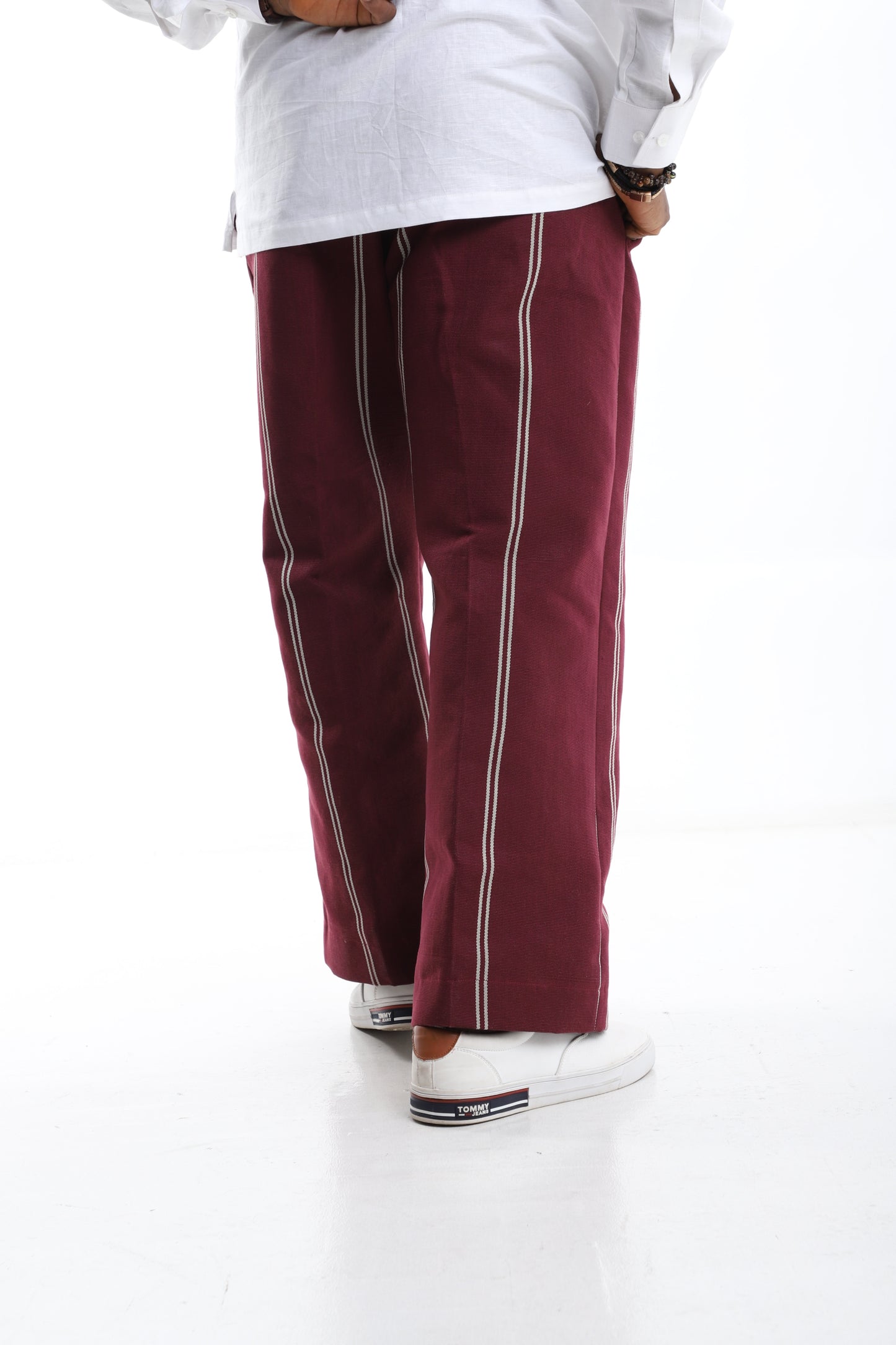 Signature Wine Aso-Oke Trouser