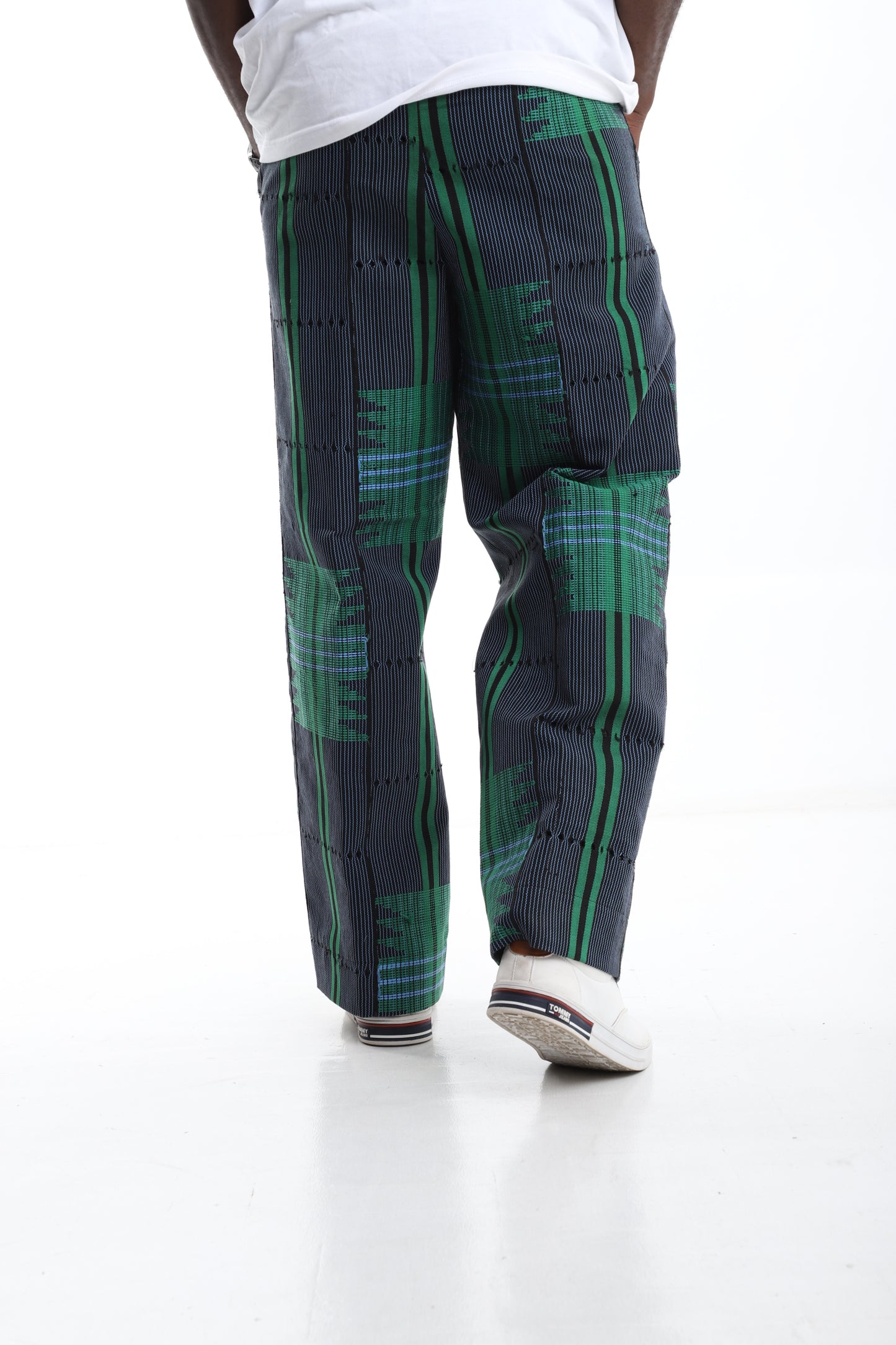 Verde Grid Aso-Oke Trouse