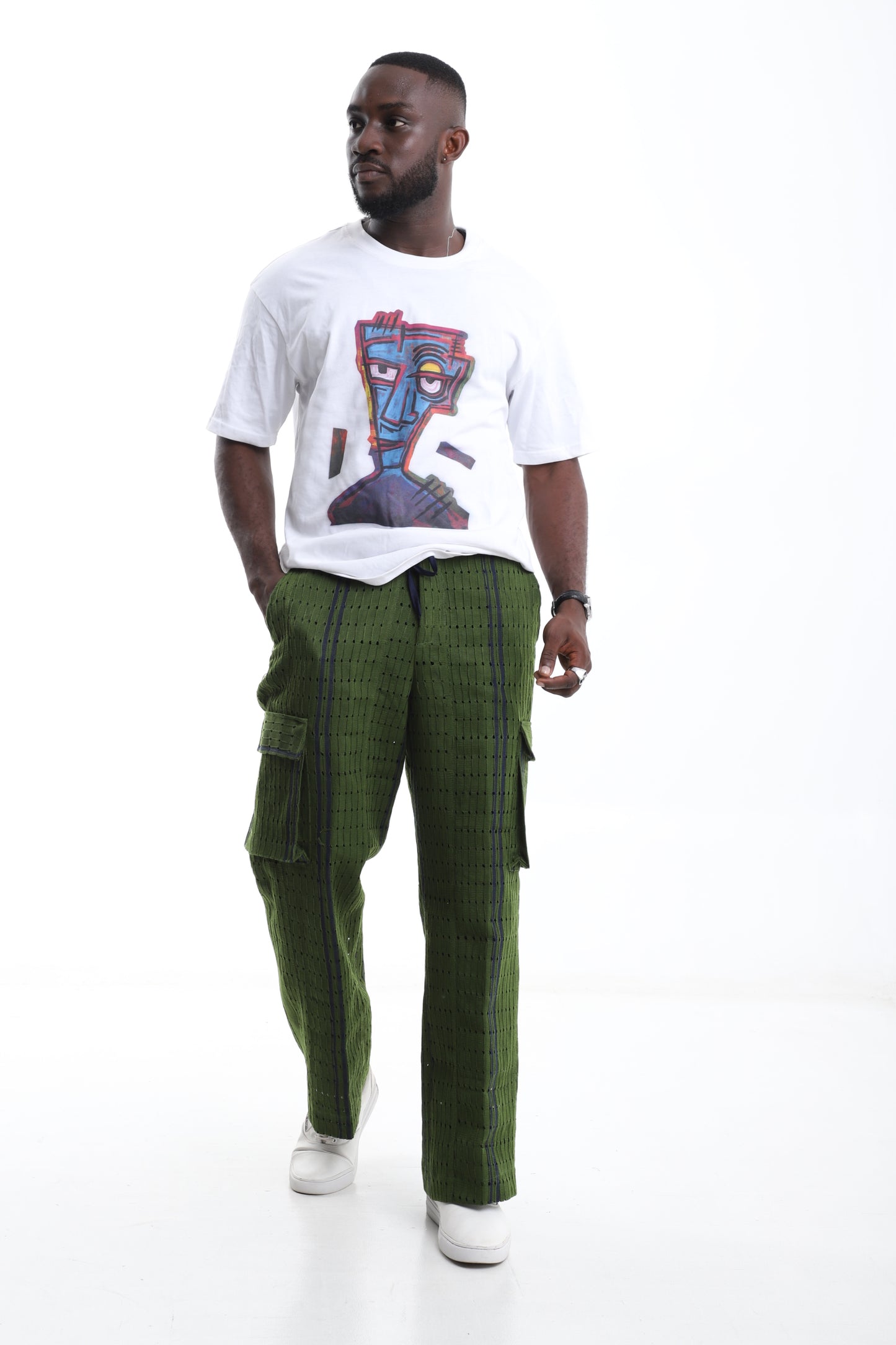 Urban Roots Aso-Oke Cargo Trouser