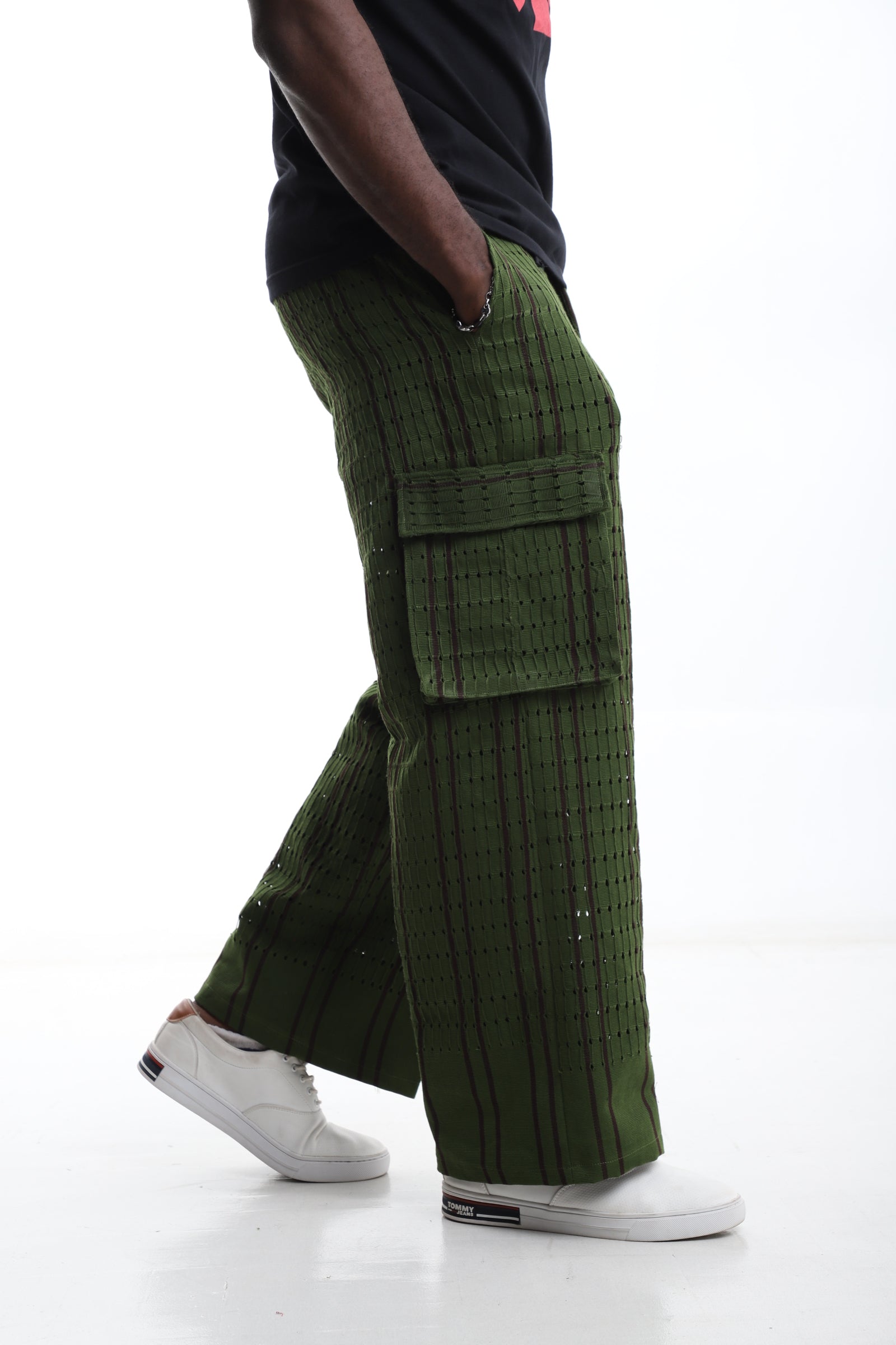 The Gridline Aso-Oke Statement Trousers