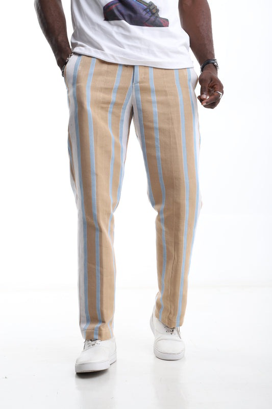 The Desert Sky Aso-Oke Striped Trousers