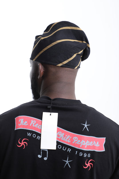 The Oba Black Aso-Oke Cap