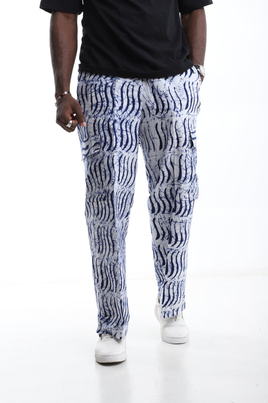 cean Wave Adire Cargo Trousers