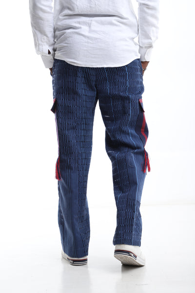 Aso-Oke Cargo Pants – Premium Handwoven African Streetwear