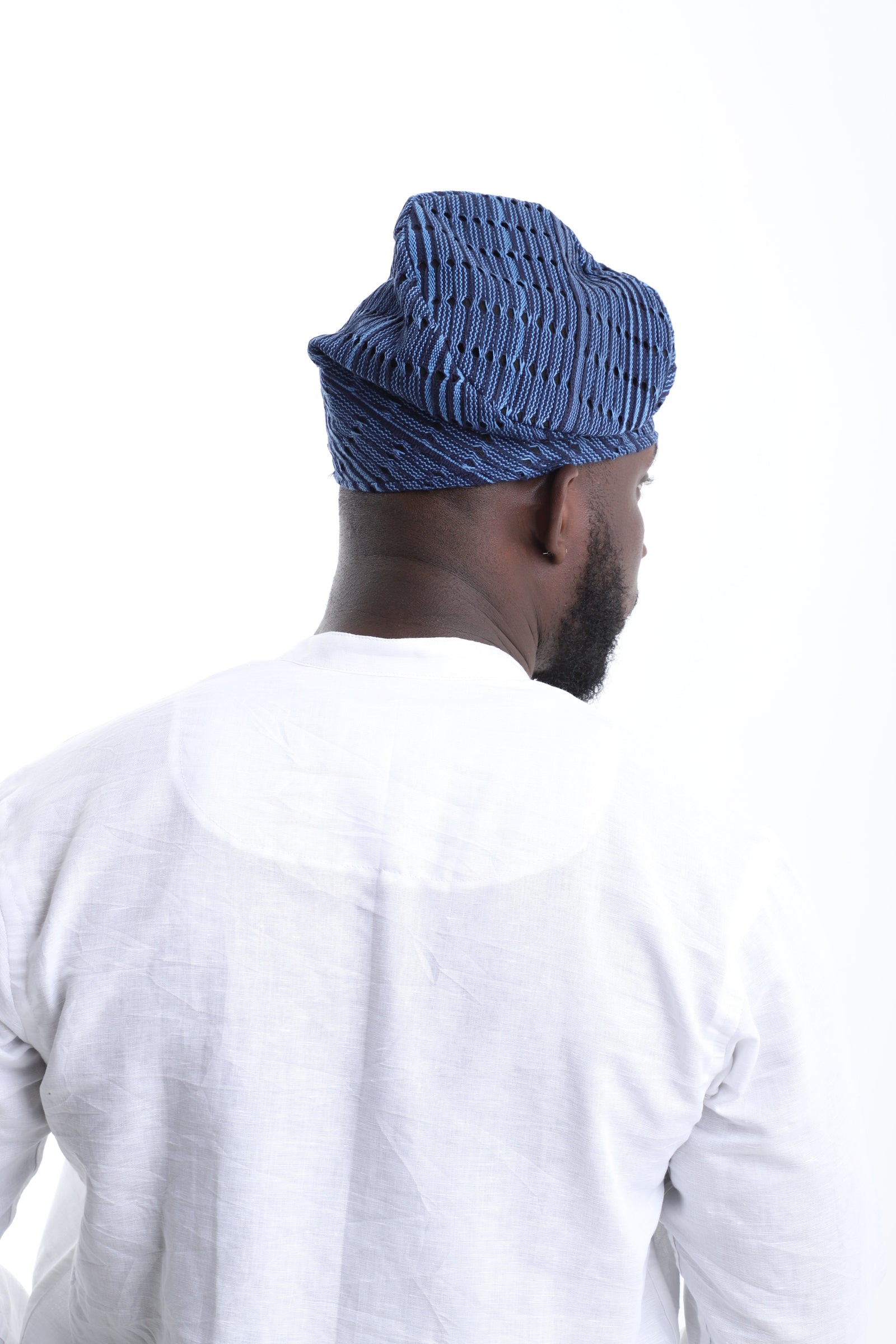 Indigo Handwoven Aso-Oke Cap