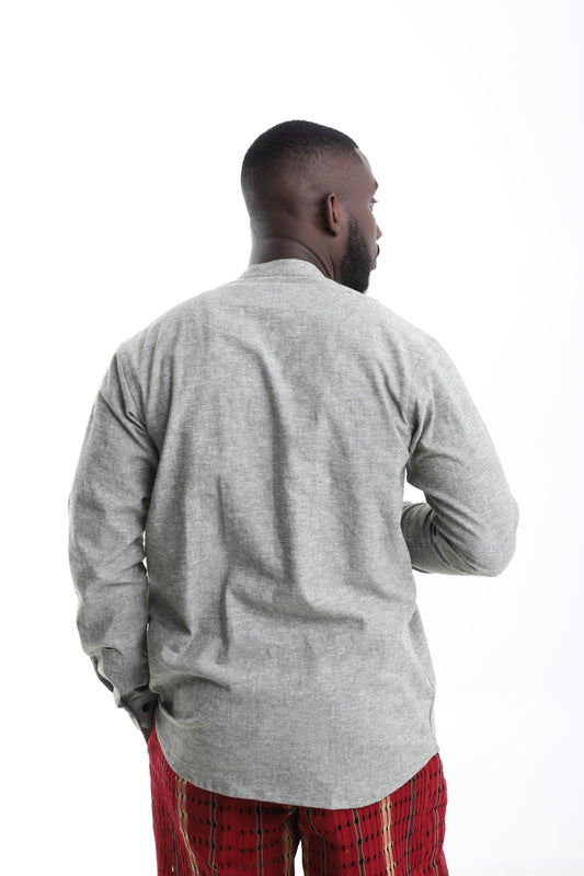 Ash Grove Linen Grandad Shirt