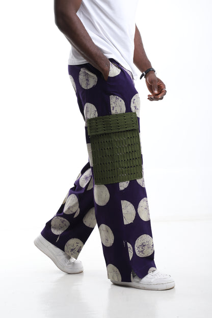 Adire Cargo Pants – Handcrafted African Streetwear for Men