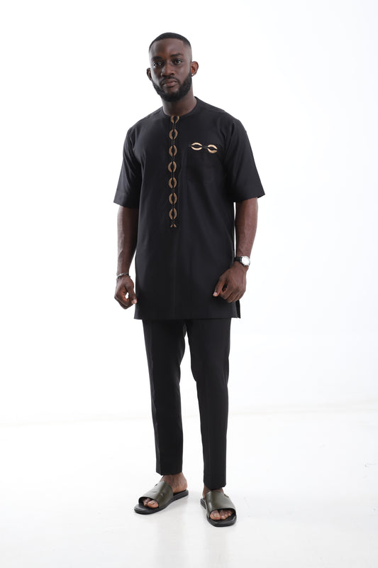 Black Embroidered Native Set